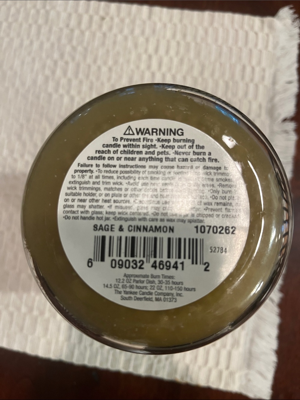 Yankee candle sage & Cinnamon black band  Jar Candle - Housewarmer - Picture 5 of 5